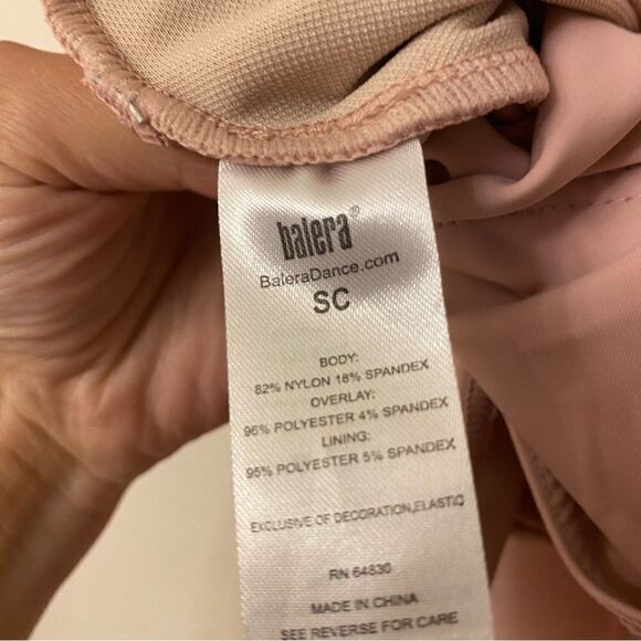 WEISSMAN Balera Dance Costume pink poet BLOUSON SLEEVE LEOTARD MT11546 child SC - Picture 6 of 9